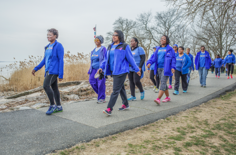 women walking outside