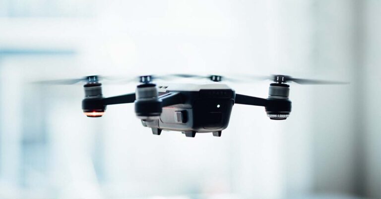 drone hovering in air