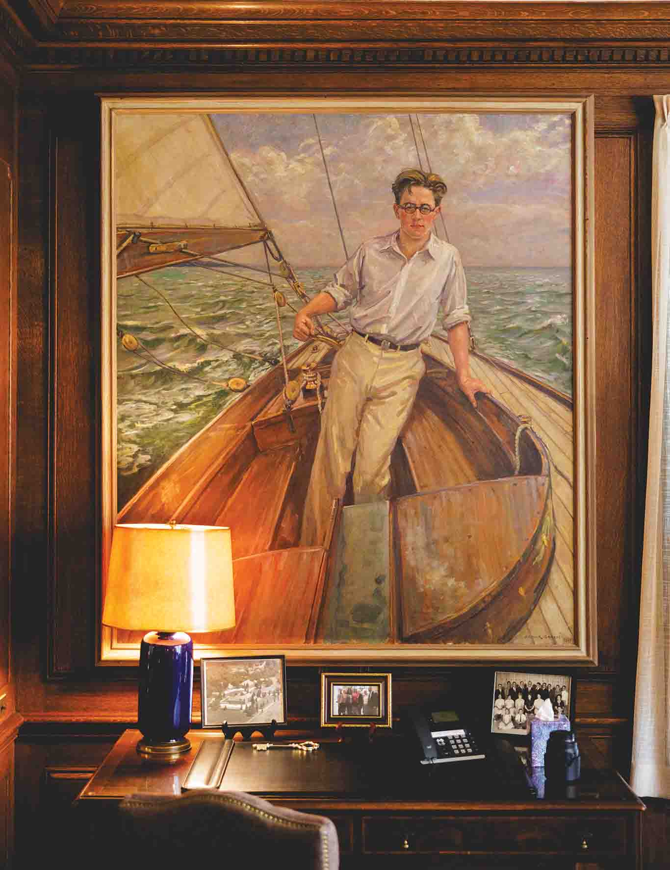 Painting depicting Bob Raskob, former president of the Raskob Foundation.