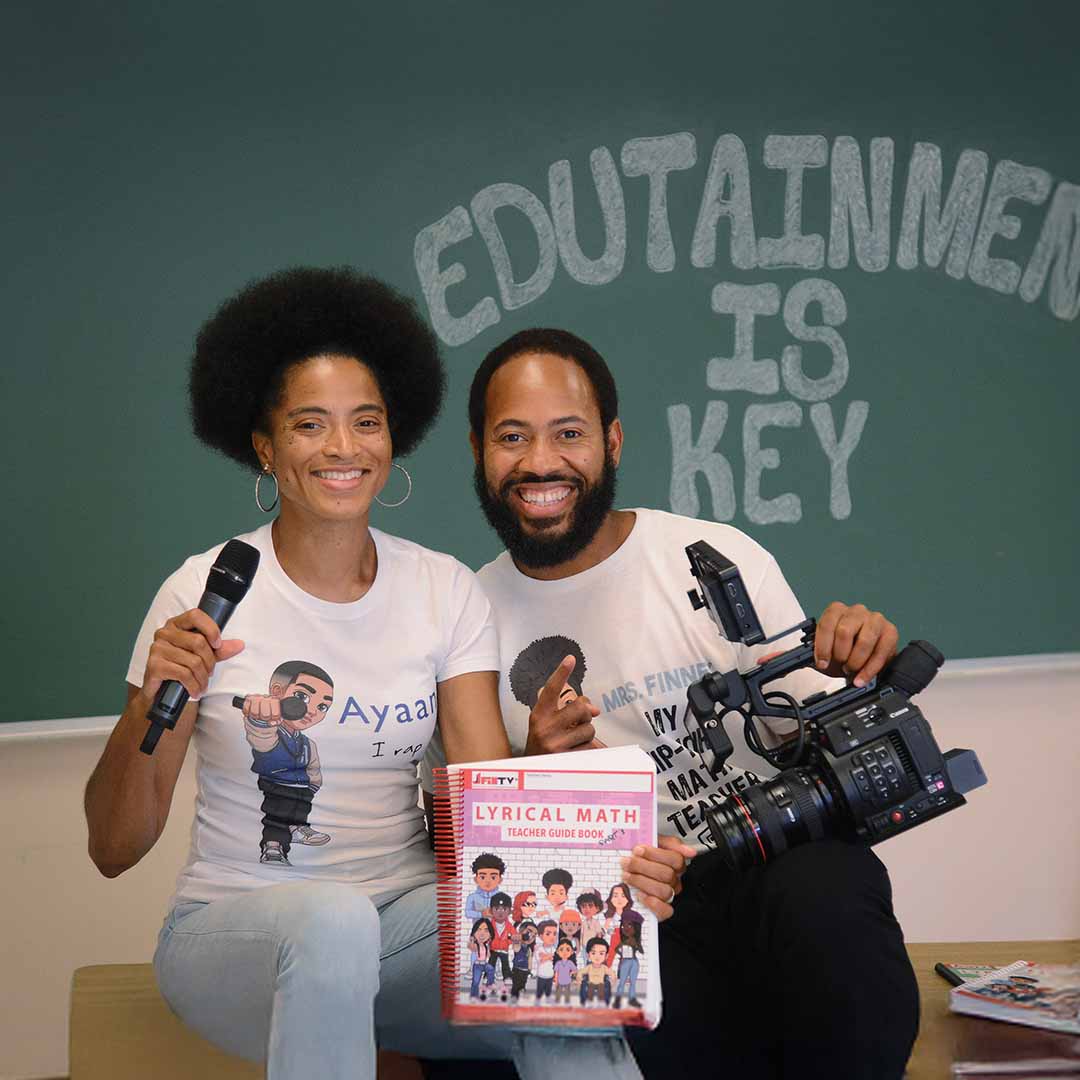 Keziah and James Finney, creators of JFinTV Lyrical Math