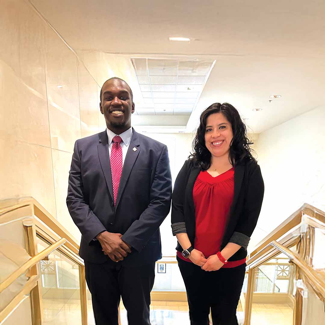 Wilmington University Law students Xavier Hurt and Genesis Joma