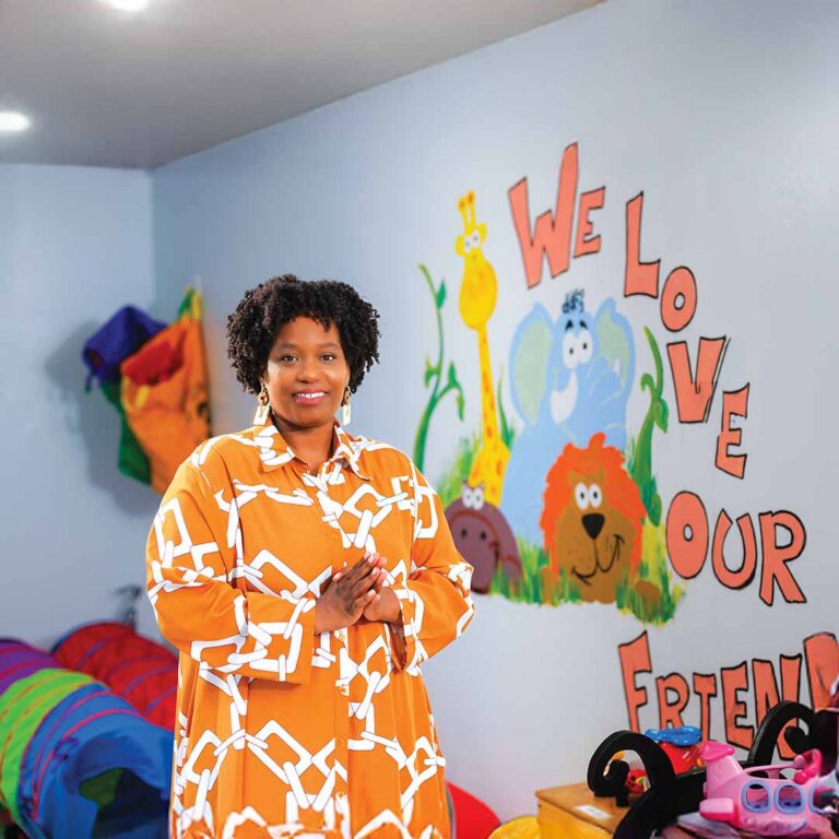 Kyma Fulgence in a classroom