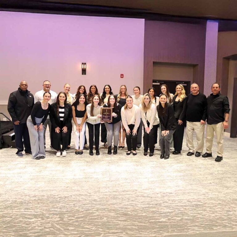 Wilmington University Softball with their DSBA award