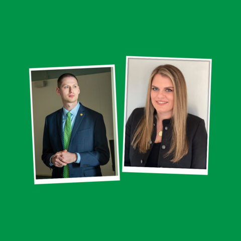 Photos of Dr. Sebach and Jessica Stoner
