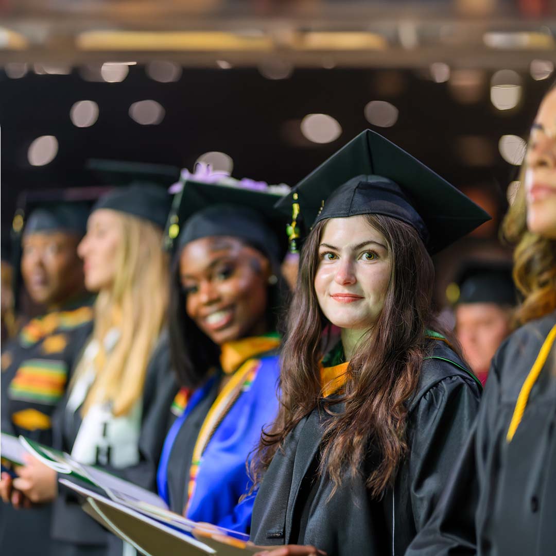 Students from the College of Social and Behavioral Sciences on graduation day.