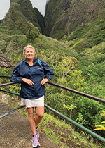Brown and her jacket at Iao Valley State Monument (Hawaii)