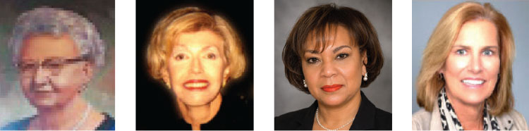 From left to right: Mary C. Dennison, Judith Drexler, Dr. LaVerne Harmon, and Terri Kelly.