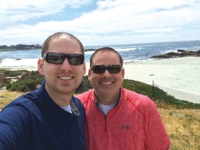 Dr. Aaron Sebach and husband, Dr. Charles Dolan,<br /> on one of their many travels.