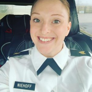 Brandi takes a selfie in her uniform