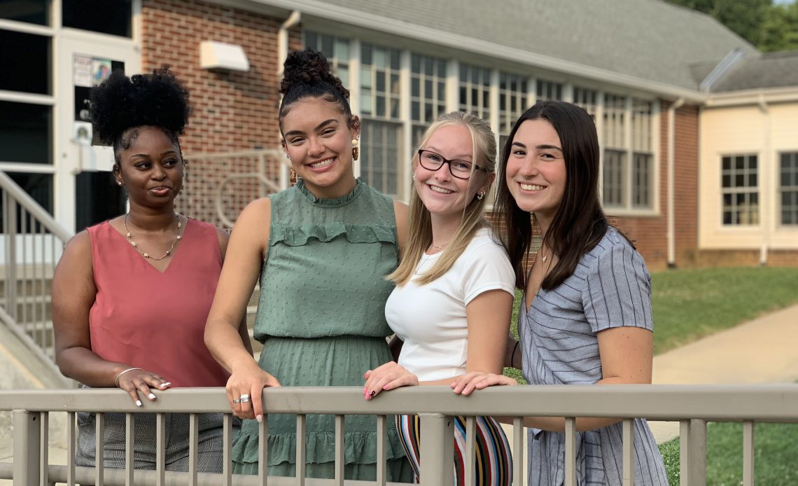 The four women selected for scholarships from Appo School