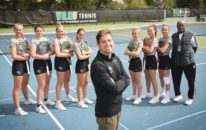 Troy Donato with Womens Tennis Team